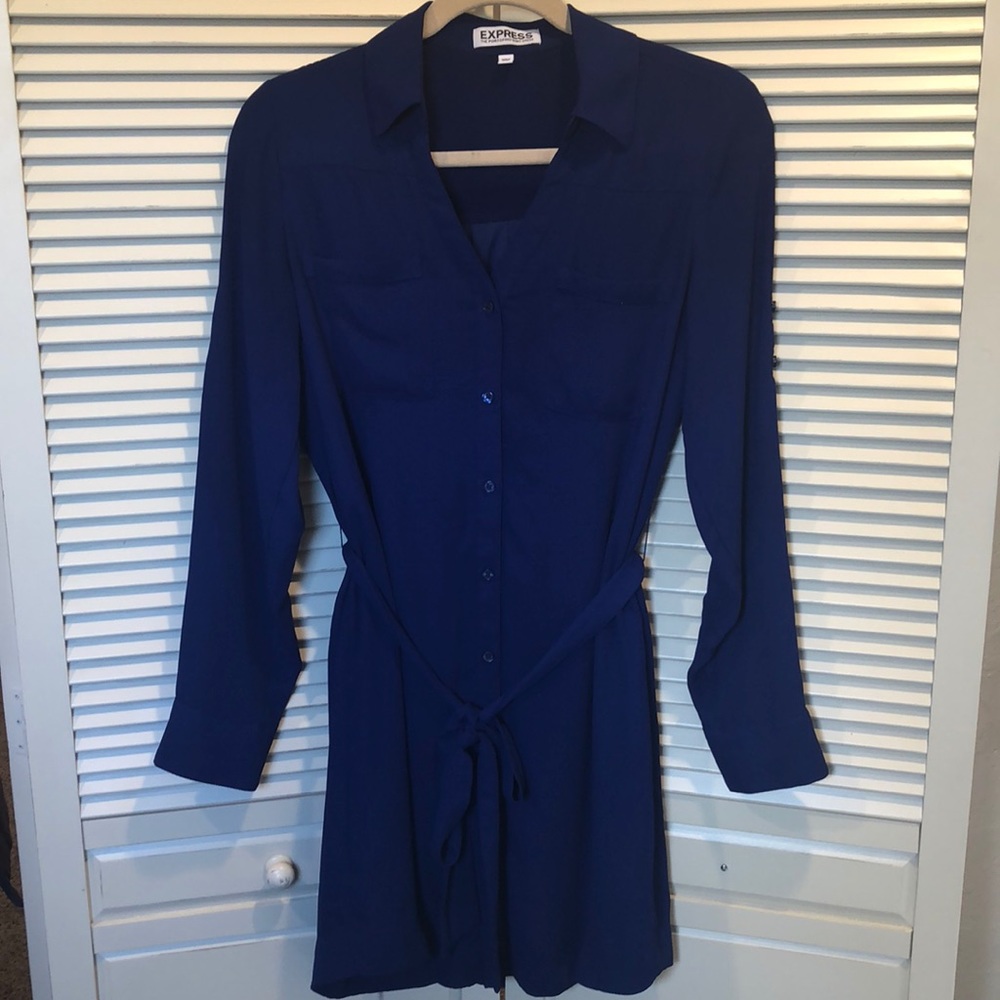 Blue Chiffon Professional Dress